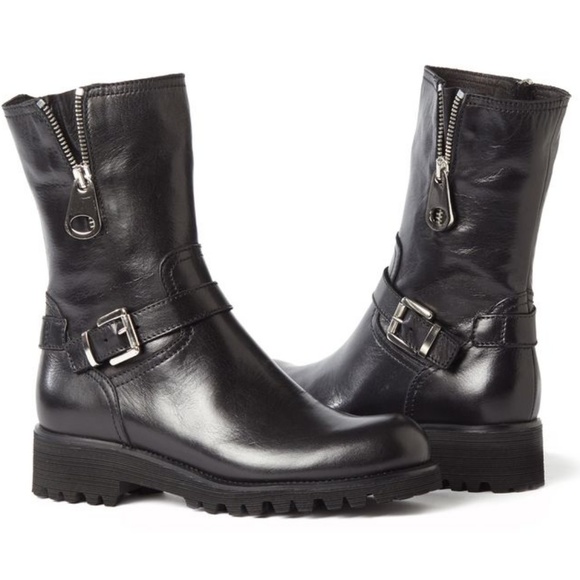 Apia Women's Massima Leather Biker Boots - Picture 3 of 5